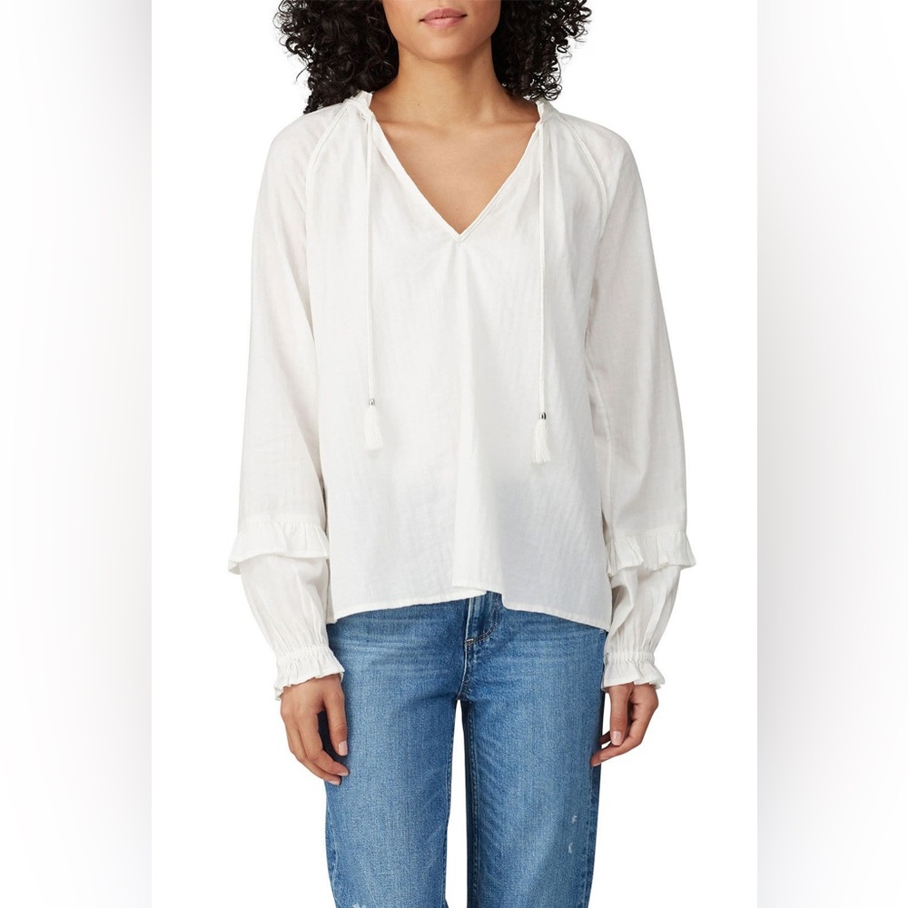 PAIGE White Tailynn Blouse, size XL